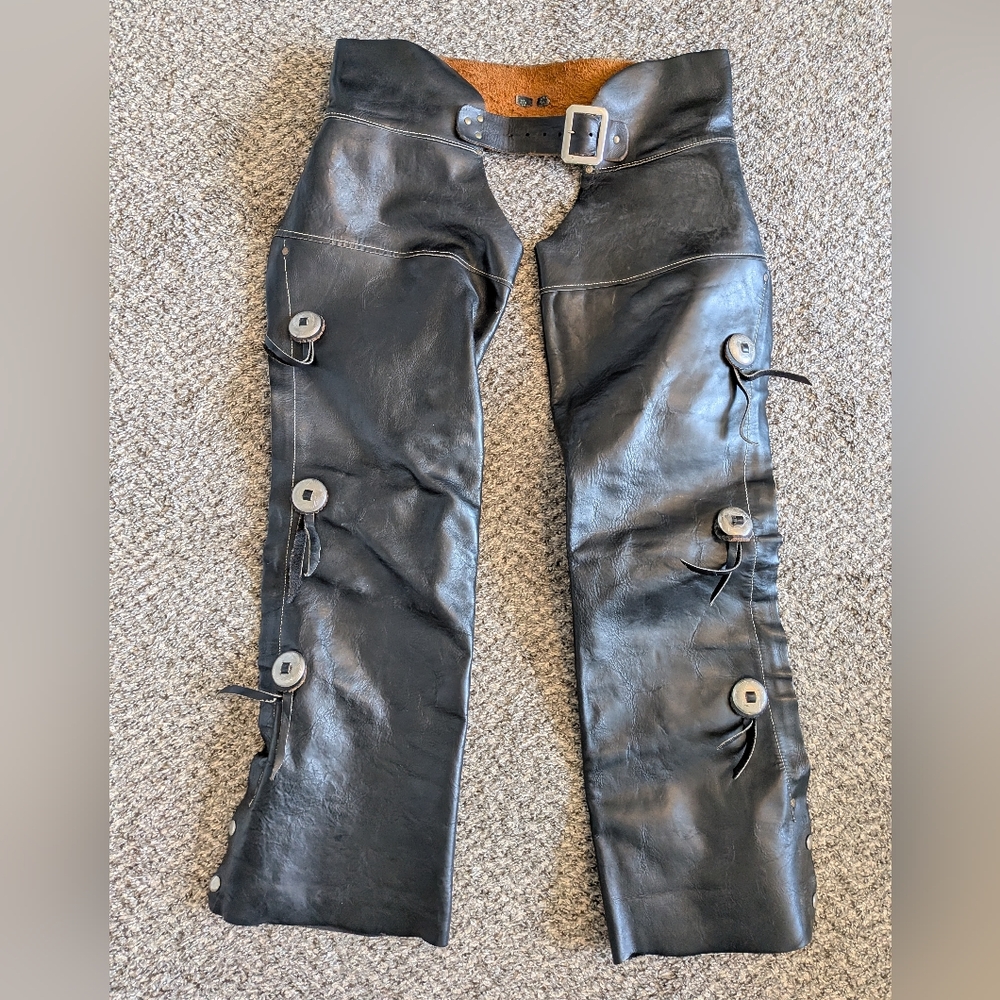 Black Leather Chaps